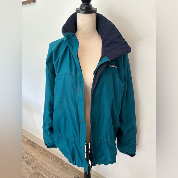 VTG Patagonia Winter Jacket Peacock Blue Green SZ L EUC - Picture 2 of 13